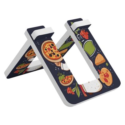NHYDSPQ Bicycle Floor Type Parking Rack Stand,Chef Pizza Print Pvc Bike Stand,Balancing Bike Display Stand for Indoor Outdoor