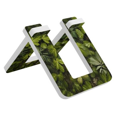NHYDSPQ Bicycle Floor Type Parking Rack Stand,Green Leaves And Plants Print Pvc Bike Stand,Balancing Bike Display Stand for Indoor Outdoor
