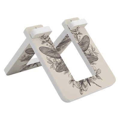 NHYDSPQ Bicycle Floor Type Parking Rack Stand,Hand Drawn Floral Dragonfly Print Pvc Bike Stand,Balancing Bike Display Stand for Indoor Outdoor