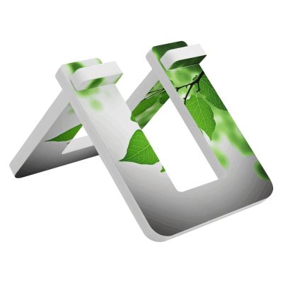 NHYDSPQ Bicycle Floor Type Parking Rack Stand,Green And White Leaf Print Pvc Bike Stand,Balancing Bike Display Stand for Indoor Outdoor