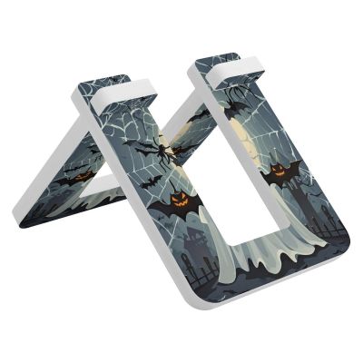 NHYDSPQ Bicycle Floor Type Parking Rack Stand,Ghost Pattern Print Pvc Bike Stand,Balancing Bike Display Stand for Indoor Outdoor
