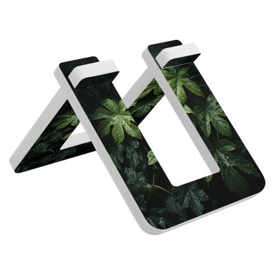 NHYDSPQ Bicycle Floor Type Parking Rack Stand,Green Leaves Pattern Print Pvc Bike Stand,Balancing Bike Display Stand for Indoor Outdoor