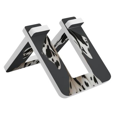 NHYDSPQ Bicycle Floor Type Parking Rack Stand,Dalmatian Print Pvc Bike Stand,Balancing Bike Display Stand for Indoor Outdoor