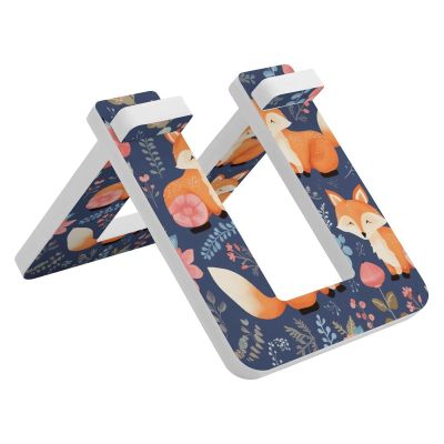 NHYDSPQ Bicycle Floor Type Parking Rack Stand,Cute Animal Fox Flower Print Pvc Bike Stand,Balancing Bike Display Stand for Indoor Outdoor