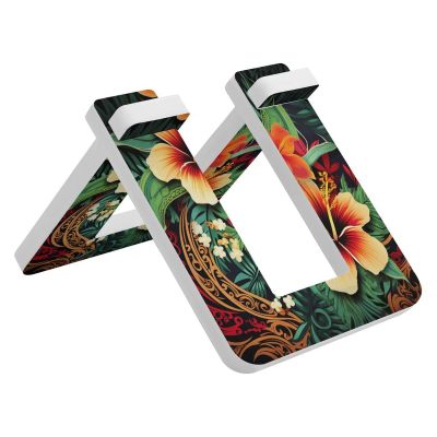 NHYDSPQ Bicycle Floor Type Parking Rack Stand,Hawaiian Style Print Pattern Print Pvc Bike Stand,Balancing Bike Display Stand for Indoor Outdoor