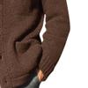 QOAAIE Mens Shawl Collar Cardigan Sweaters Button Down Loose Fit Knitwear with Pockets Open Front Sweaters Winter Outwear (Khaki,XX-Large) view 4