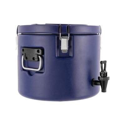 5.3 Gallon Insulated Beverage Cooler Dispenser with Stainless Steel Interior and Spout, Portable Sports Cooler for Camping, Hot Drink Dispenser for Hot Tea & Coffee, Cold Milk, Water, Juice (Blue)