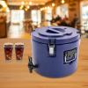 5.3 Gallon Insulated Beverage Cooler Dispenser with Stainless Steel Interior and Spout, Portable Sports Cooler for Camping, Hot Drink Dispenser for Hot Tea & Coffee, Cold Milk, Water, Juice (Blue) view 2