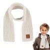 Abeillo Warm Kids Winter Knit Scarves Soft Knitted Neck Warmer Scarf Warm Scarves Wrap for Boys Girls (Beige) view 1