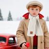 Abeillo Warm Kids Winter Knit Scarves Soft Knitted Neck Warmer Scarf Warm Scarves Wrap for Boys Girls (Beige) view 2