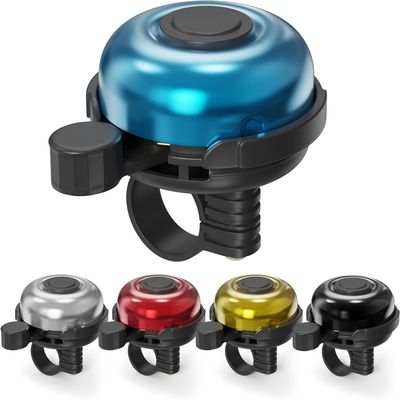 Bike Bell, 100 db, Waterproof and Rustproof Aluminum, Suitable for Bicycle, Scooter, Tricycle, Mountain Bike (Blue)