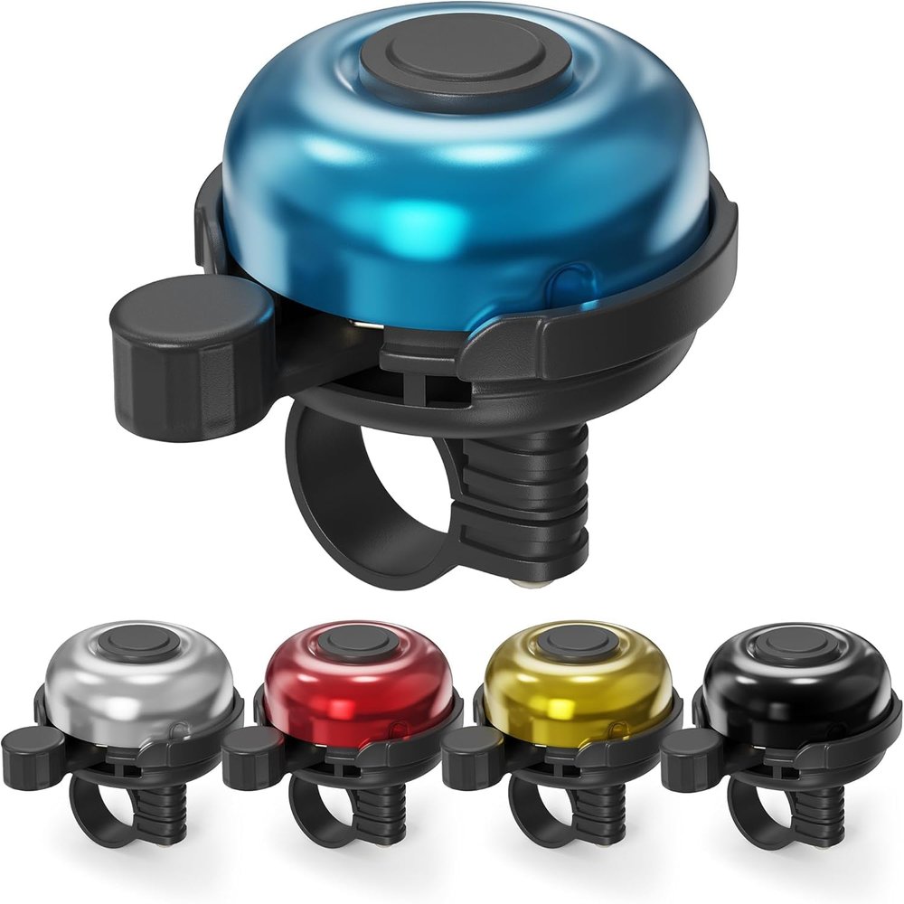 Bike Bell, 100 db, Waterproof and Rustproof Aluminum, Suitable for Bicycle, Scooter, Tricycle, Mountain Bike (Blue)