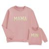Winioder Mommy and Me Matching Outfits Letter Print Crewneck Pullover Sweatshirt Long Sleeve Shirt Tops Baby Clothes (Baby,Light Pink,18-24 Months) view 1