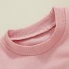 Winioder Mommy and Me Matching Outfits Letter Print Crewneck Pullover Sweatshirt Long Sleeve Shirt Tops Baby Clothes (Baby,Light Pink,18-24 Months) view 4