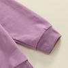 Winioder Mommy and Me Matching Outfits Letter Print Crewneck Pullover Sweatshirt Long Sleeve Shirt Tops Baby Clothes (Women,Purple,Medium) view 2