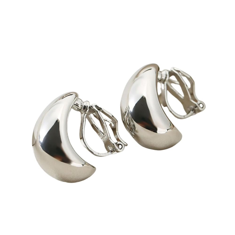 Newless Light Luxury Droplet Shaped Ear Jewelry Clips for Adapting Pierced Earrings to Clip-on Earrings Jewelry Gift,Silver