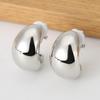 Newless Light Luxury Droplet Shaped Ear Jewelry Clips for Adapting Pierced Earrings to Clip-on Earrings Jewelry Gift,Silver view 2