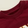 Winioder Mommy and Me Matching Outfits Letter Print Crewneck Pullover Sweatshirt Long Sleeve Shirt Tops Baby Clothes (Baby,Dark Red,2-3T) view 4