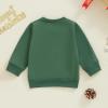 Winioder Mommy and Me Matching Outfits Letter Print Crewneck Pullover Sweatshirt Long Sleeve Shirt Tops Baby Clothes (Baby,Green,12-18 Months) view 3