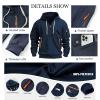MGWTFZDL Sweaters For Men Sueter Para Hombre Tactical Sweatshirts Half Zip Hoodie Men view 4