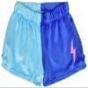 iscream Big Girls Bright Color Block Silky Soft Plush Shorts - Lightning Bolt, Large (14) view 1