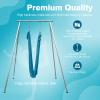 Adjustable Height Aerial Yoga Frame with Yoga Hammock, 18 FT/33 FT Aerial Silk, 550 lbs Max Capacity (Blue, 33FT) view 4