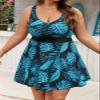 Arolina Tankini Swimsuits for Women Plus Size Two Piece Swim Dress Elegant Tummy Control Swimwear with Boyshort for Vacation view 4