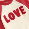 BeQeuewll Baby Boy Valentines Outfit Long Sleeve Love Sweatshirt Jogger Pants Set Toddler Boys Valentines Outfits (Love-Apricot, 18-24 Months) view 4
