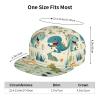 Cute Little Baby Dinosaur Casual hat, Fashion Baseball Cap, Suitable for All Seasons, Daily, Going Out, Sports Unisex Adjustable Flat Brim hat, view 4