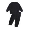AIMAOMI Girls Casual Cotton Tracksuit Boys Fleece Lined Sweatsuit Long Sleeve Crewneck Pullover and (Black, 8-9 Years) view 1