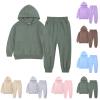AIMAOMI Girls Boys Sweatsuits 2pc Tracksuit Athletic Hooded Sweatshirt +Jogger Sweatpants Gymnastics (Pink, 1-2 Years)