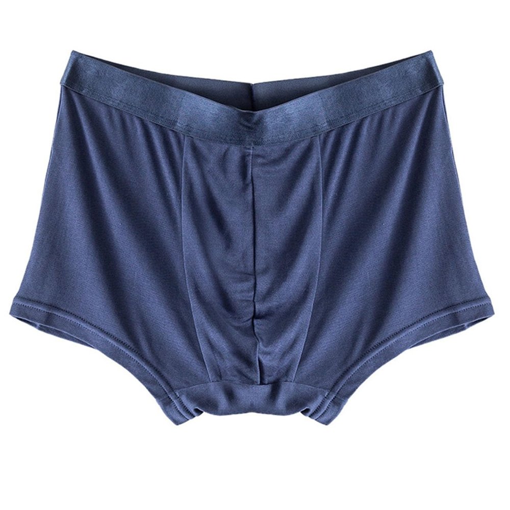 100% Mulberry Silk Men's Boxer Briefs Underwear Panties Mid Waist Shorts Thin Seamless Soft Daily Underpants