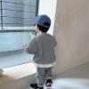 AIMAOMI Toddler Boys Girls Winter Fleece Flannel Tracksuit 2 Piece Set Matching Warm Tracksuit Set (Grey, 6-12 Months) view 2