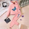 AIMAOMI Baby Boy Clothes Long Sleeve Sweatshirt Toddler Fall Winter Pants Set Fleece Top Pants Outfits (Pink, 6-7 Years) view 2
