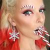 Christmas Clip on Earrings for Women Snowflake Jingle Bell Heart Non Pierced Red Green Pink Bow Pearl Valentines Dangling Holiday Accessory Jewelry view 4