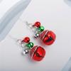 Christmas Clip on Earrings for Women Snowflake Jingle Bell Heart Non Pierced Red Green Pink Bow Pearl Valentines Dangling Holiday Accessory Jewelry view 3