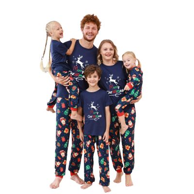 YRAETENM Christmas Pajamas for Family Family Xmas Matching Pajama Sets Short Sleeve Tee and Bottom Loungewear Holiday Jammies