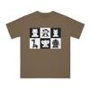 Black and White Contrasting Wild Animals T-Shirt for Mom Dad of Baby Stage 3, Certified Organic Ring-Spun Cotton view 1