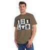 Black and White Contrasting Wild Animals T-Shirt for Mom Dad of Baby Stage 3, Certified Organic Ring-Spun Cotton view 2