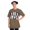 Black and White Contrasting Wild Animals T-Shirt for Mom Dad of Baby Stage 3, Certified Organic Ring-Spun Cotton view 3