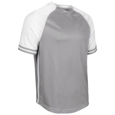 CHAMPRO Men's Standard Baseball Jersey, Gray, White, White