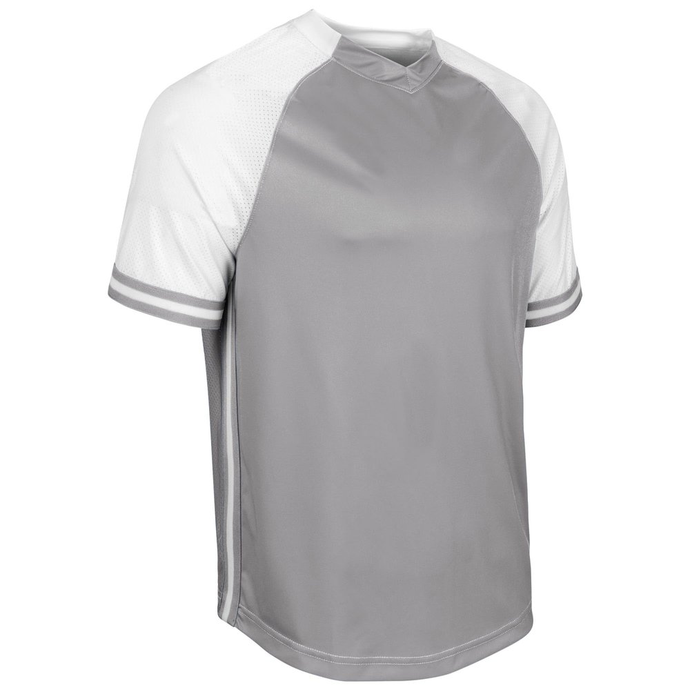 CHAMPRO Men's Standard Baseball Jersey, Gray, White, White