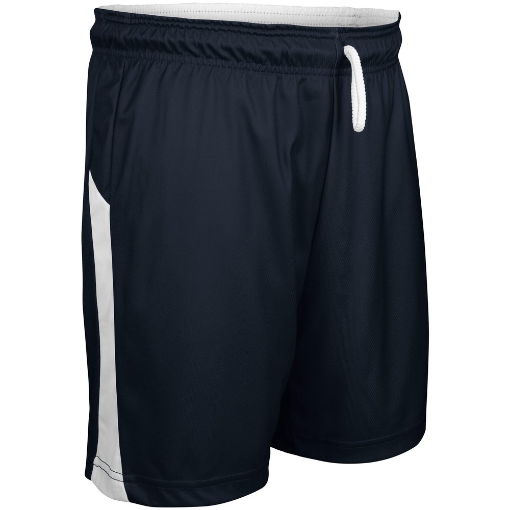 Swish Reversible Basketball Shorts, Men's Small, Navy, White