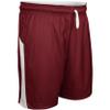 Swish Reversible Basketball Shorts, Men's Medium, Maroon, White view 1