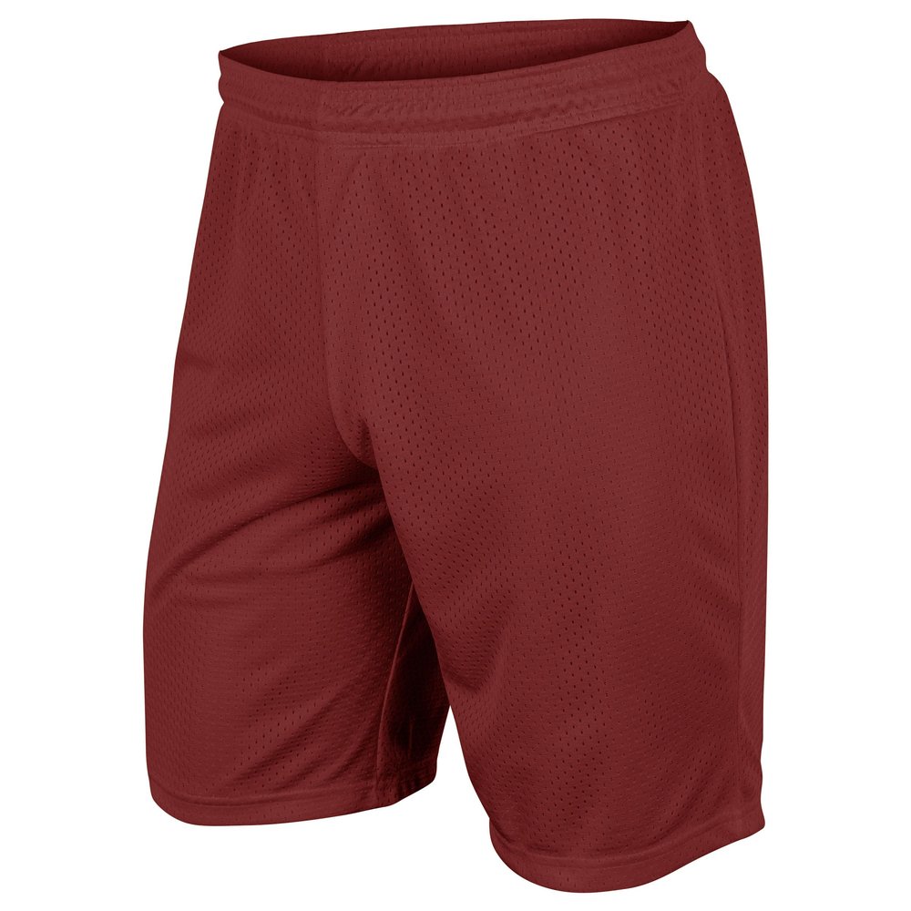 Dynamic Tricot Mesh Shorts, 9" Inseam, Adult 2X-Large, Cardinal
