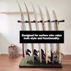 SoCal Surf Rackz Veritcal Surfboard Storage Rack - Durable Wood and Premium Turf Base with Safety Bungee (Black, 6 Board) view 2