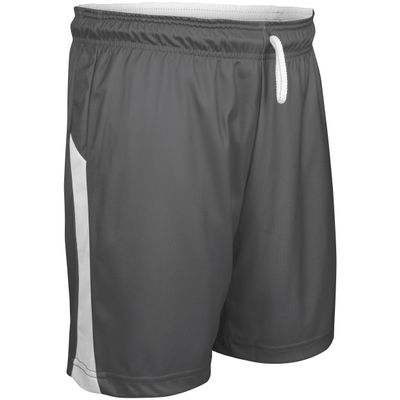 Champro Swish Reversible Basketball Shorts, Men's Medium, Charcoal, White