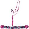 Tahoe Tack Copper Tip Series Braided Rope Horse Halter with Navajo Beaded Noseband, Cowboy Knots, 10 Ft Lead view 2
