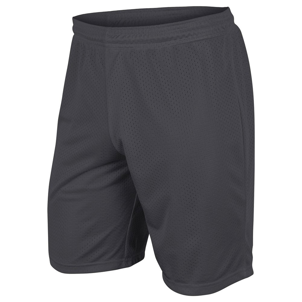 CHAMPRO Dynamic Tricot Mesh Shorts, 9" Inseam, Adult 3X-Large, Charcoal