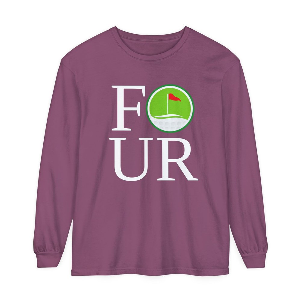 Golf-Themed Long Sleeve T-Shirt for Golf Lovers, Four Subtle Insult to Golfer Shirt, Birthday Berry